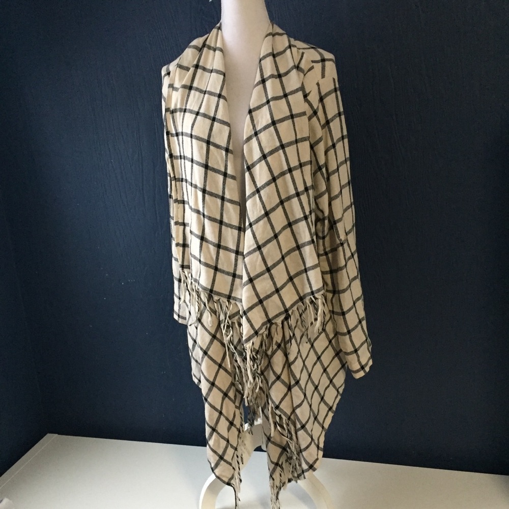 Hippie Love Open Cardigan Window Pain Size M / L - Picture 2 of 7